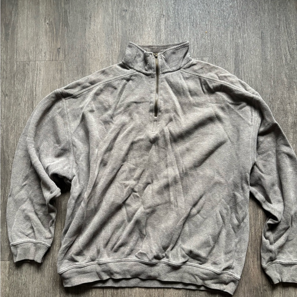 Tommy Bahama Men's Gray Zip-Up Sweater